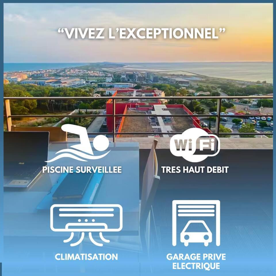Luxueux T3 Piscine Et Vue Somptueuse Apartman Sète Kültér fotó
